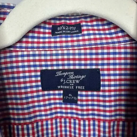 J. Crew Thompson Shirting Gingham Performance Dress Shirt, Sz XL - Picture 3 of 4